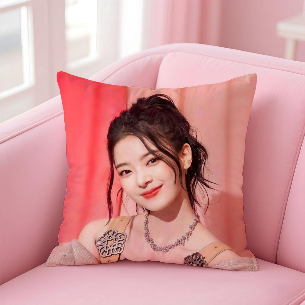 ITZY band singer cool Cushion Cover Comfortable Reversible Pillow Cover Ideal for Car Sofa Bedroom & Beyond