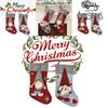Creative Nordic Forest Santa Dolls And Red Christmas Socks Gift Bags For Festive Decor