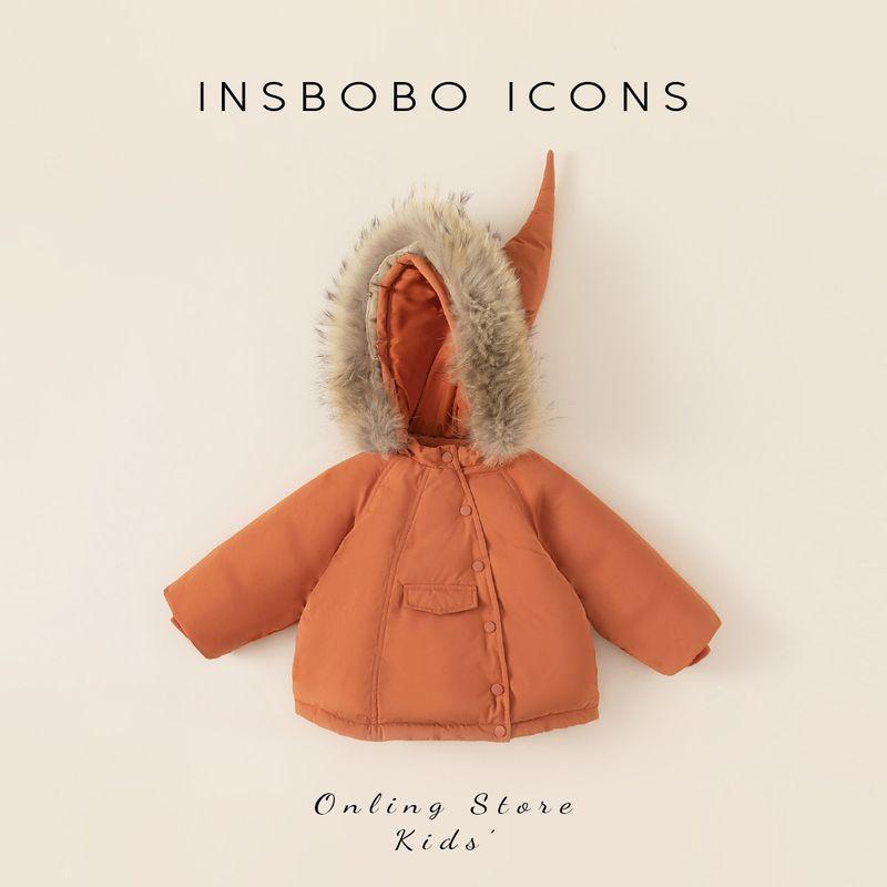 Children s down Jacket Winter Baby down Jacket Winter Children s Clothing Girl s down Coat Outwear Boys Winter Clothing Outing Tide Orange 80 cm