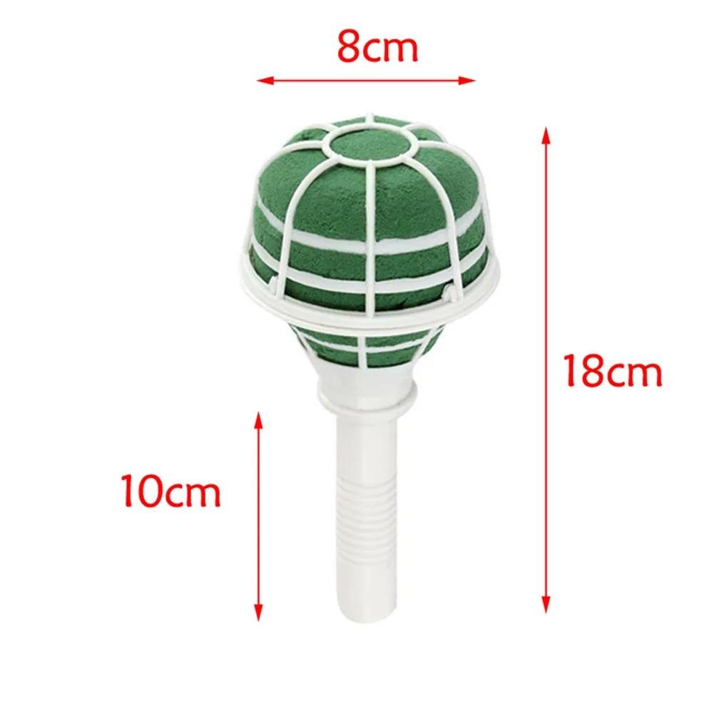1/3Pcs 18cm Bridal Wedding Flower Decoration Bouquet Foam Holder Green DIY Floral Handle Base Bracket Supply Party DIY Supplies