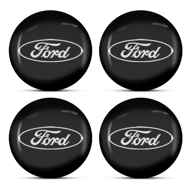 4pcs Car Styling 56mm Emblem Wheel Center Hub Caps Stickers For Ford Raptor Fiesta Focus 2 3 4 Mondeo Ecosport Mustang Fusion