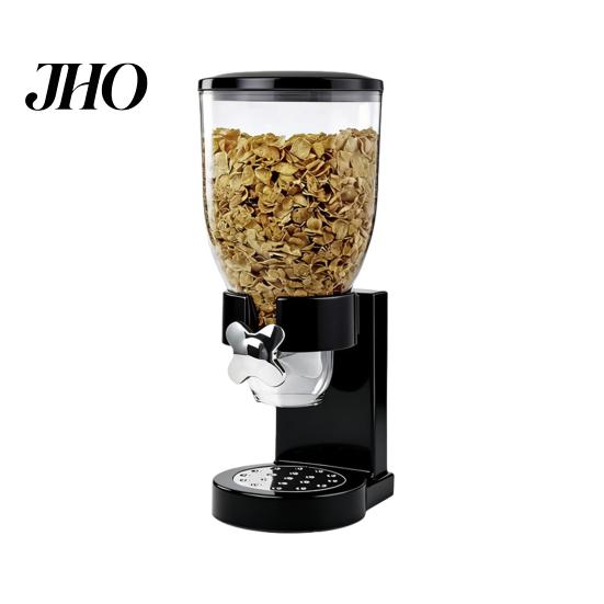 Easy Pour Cereal Container Countertop Dispenser 2L Large Airtight Grain Automatic Sealed Dry Food for Rice Candy Coffee Beans