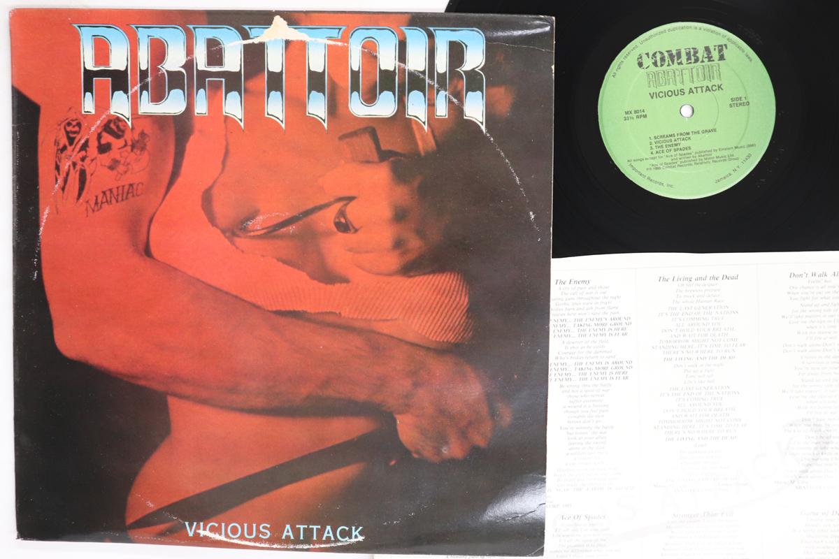 Виниловая пластинка ABATTOIR  Vicious Attack MX8014 COMBAT 1985 US Metal Б/У