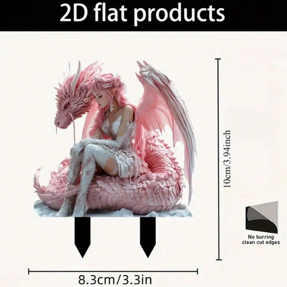 

2D плоские, очаровательные садовые кучи в виде фей и щенков для цветочных горшков, ландшафтного декора, садового искусства, праздничных подарков и семейных памятных вещей one-size