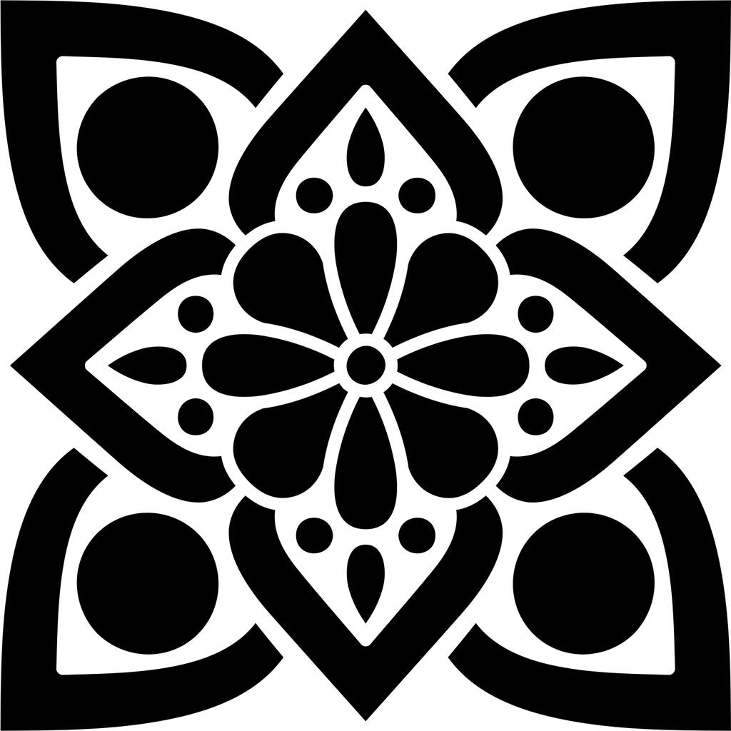 Printtoo Square Floral Pattern Craft Textile Wooden Rubber Stamp Card Making Stamps-2 X 2