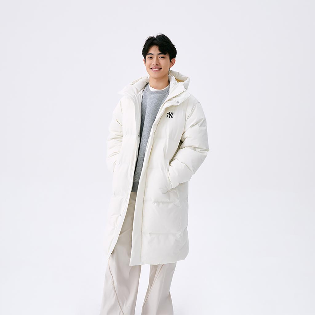 New MLB New York Yankees Basic Collection FW24 Down Jacket Unisex Ivory 3ADJB1846-50CRS