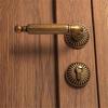 Luxury French Sunflower Yellow Bronze Bedroom Door Lock Indoor Door Handle Silent Split Lock Retro American Wooden Door Lock