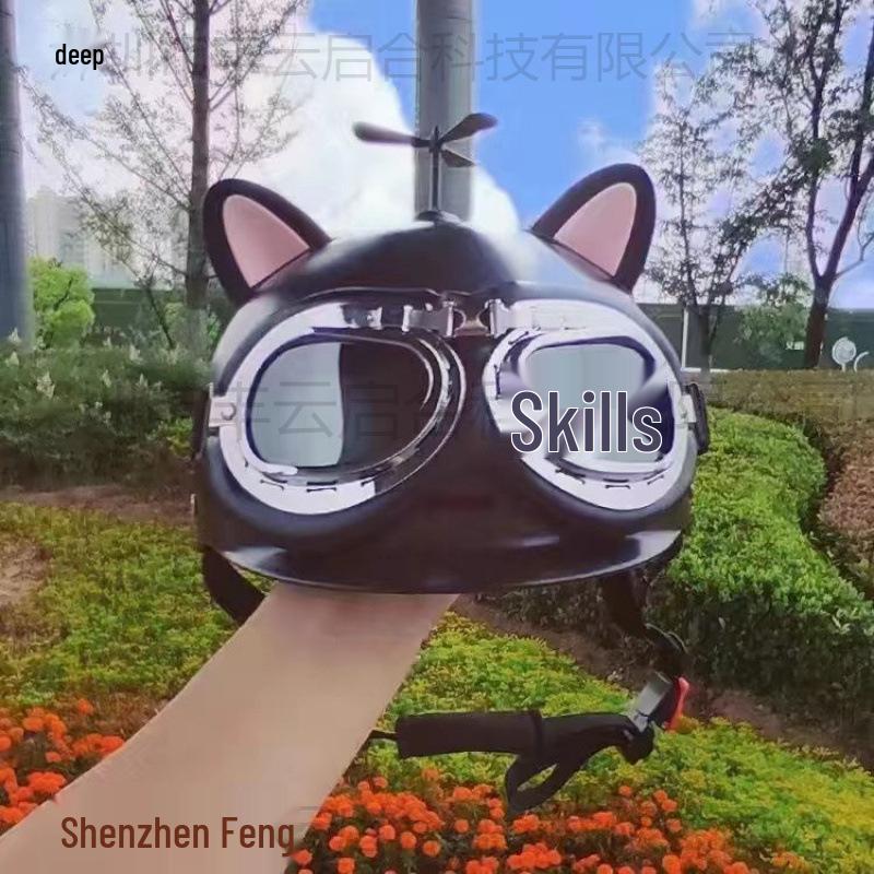 Cute Summer Half-Helmet for Electric Scooter/Motorcycle - Breathable & 3C Certified