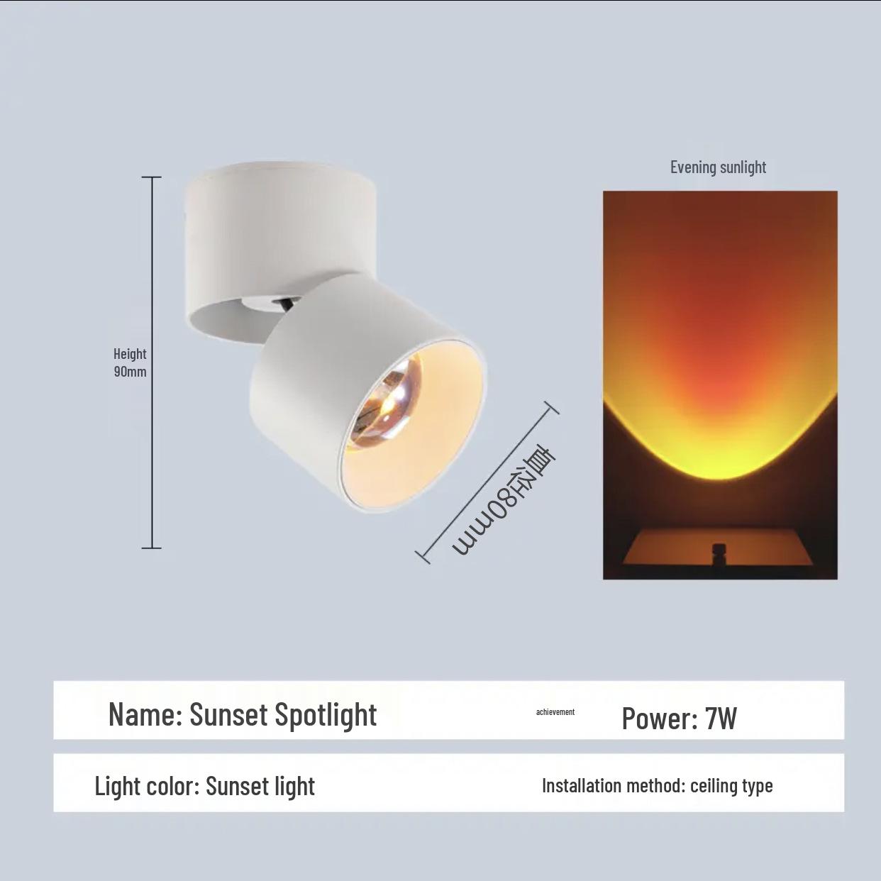 

Adjustable LED Sunset Red Spotlight for Hallway and Entryway Ambience 1800K