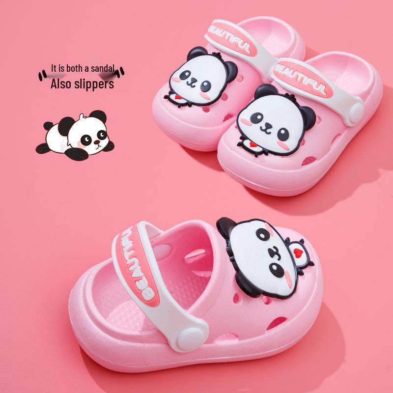 Kids' Cute Bear Non-Slip Summer Slippers: Soft Sole, Cool Clogs for Boys & Girls