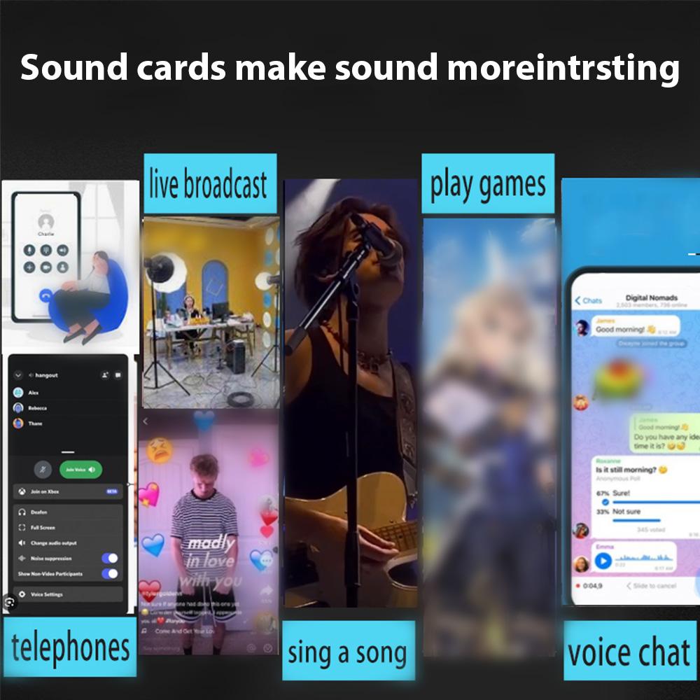 Voice Changer Portable Voice Changer Device with 8 Sound Effects Colorful Light Mini Live Broadcast