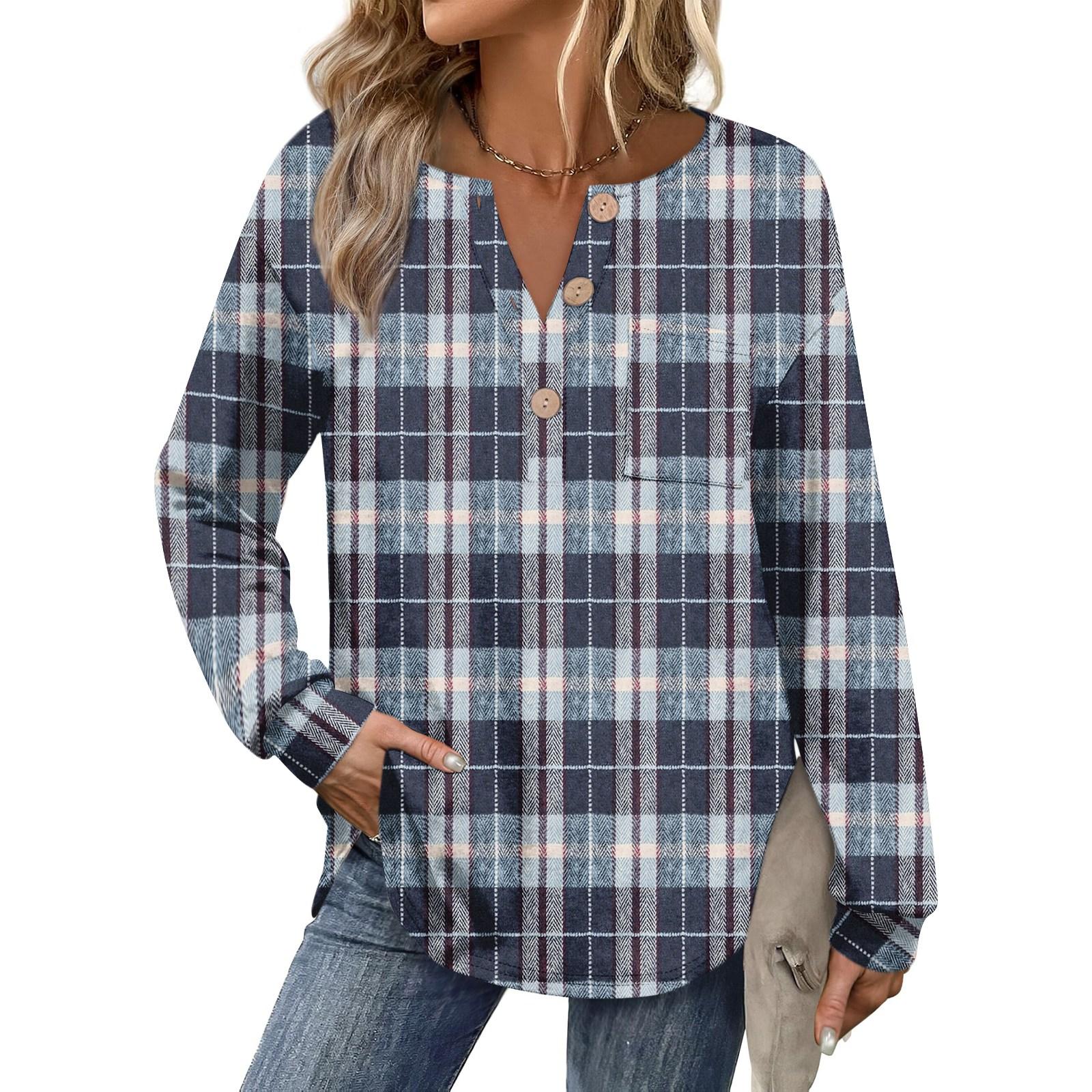 

Женский модный топ с длинными рукавами в стиле ретро с принтом S синий