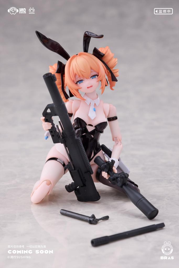 Sushing Rapid Action Sniper Leoni Scale PVC ABS POM Painted Movable Figure "Bunny Squad" 1/12 & &