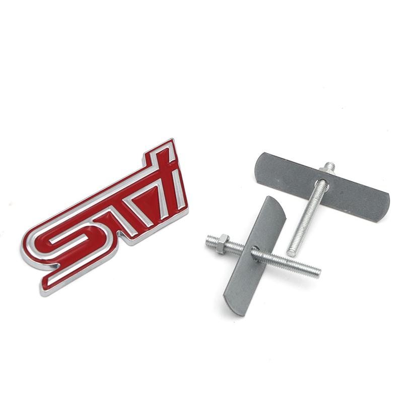 STI Metall Auto Emblem Auto Logo-Geeignet für WRX BRZ XV Legacy Outback Forester Impreza Crosstrek Tribeca Viziv Kühlergrill Emblem Aufkleber