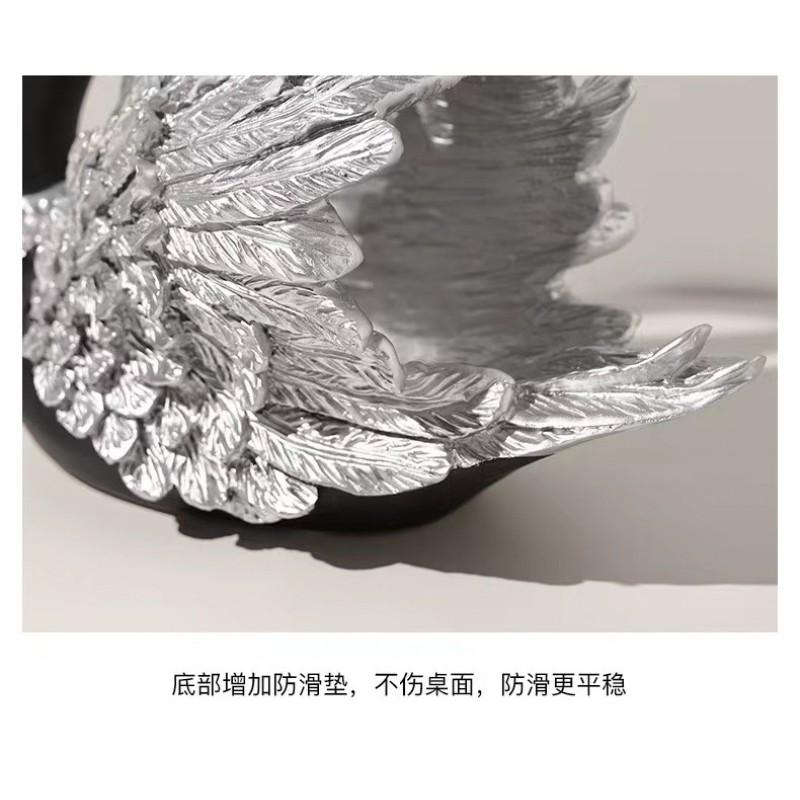 Elegant Resin Swan Couple Decor Living Room TV Cabinet Bar Shelf Luxury Home Decoration Gift