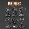 White Brass Viking Warrior Miniature Model Metal Ancient Soldier Figure Board Game Piece Desktop Decor Ornament Toy