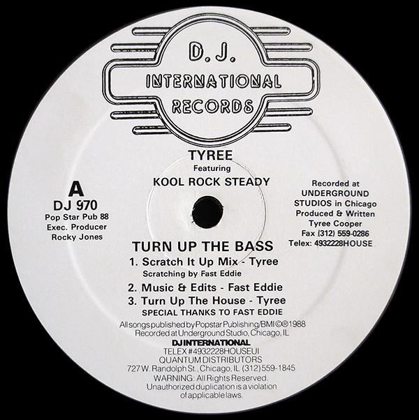 12inch Record TYREE COOPER, KOOL ROCK STEADY - Turn Up The Bass DJ970 D.J. Internatio 1988 US Dance & Electronica Used