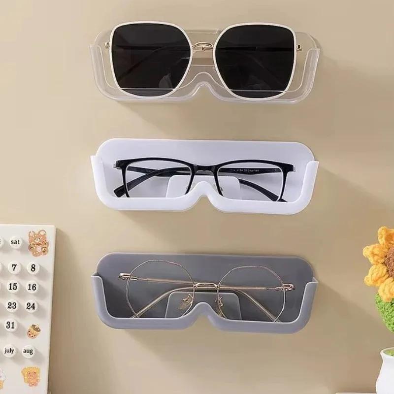 Punch-free Glasses Storage Rack Wall Mounted Sun-glasses Display Holder Wardrobe Decoration Storage Box Sunglass Organizer