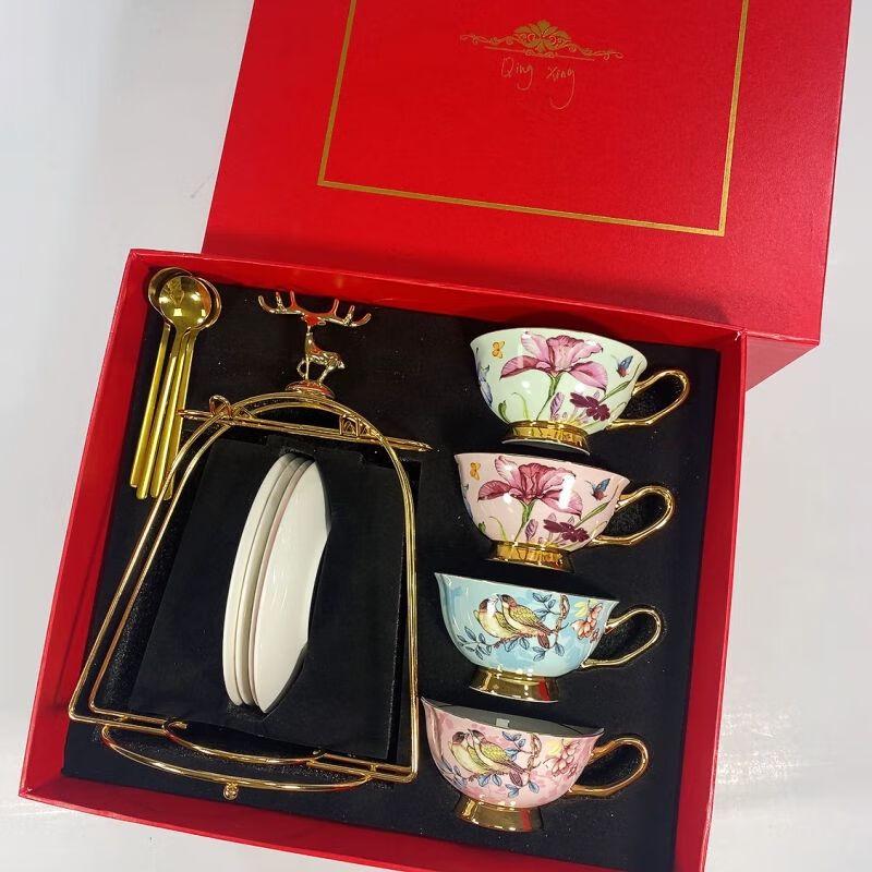 TXRMDX Elegant Bone China Coffee & Tea Cup Set