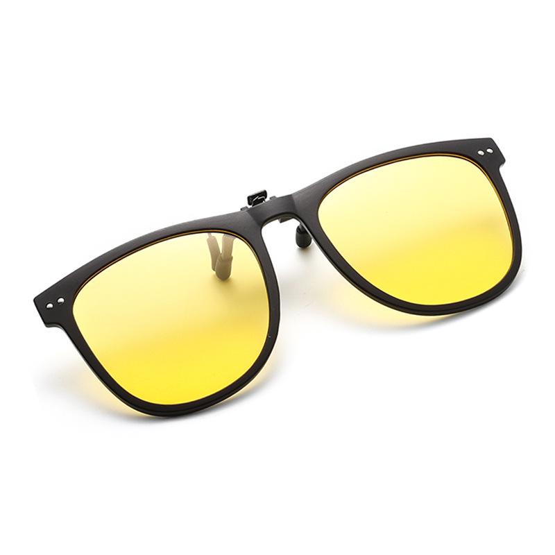 Upturned Sunglasses Clip Discoloration Anti-Ultraviolet Polarized Sunglasses Myopia Driving Sunscreen Glasses
