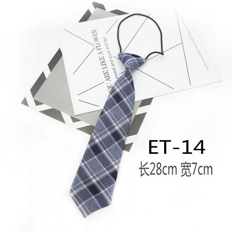 Ins Plaid Cotton Tie, Women'S Uniform College Style Rubber Band, Free Lazy Tie