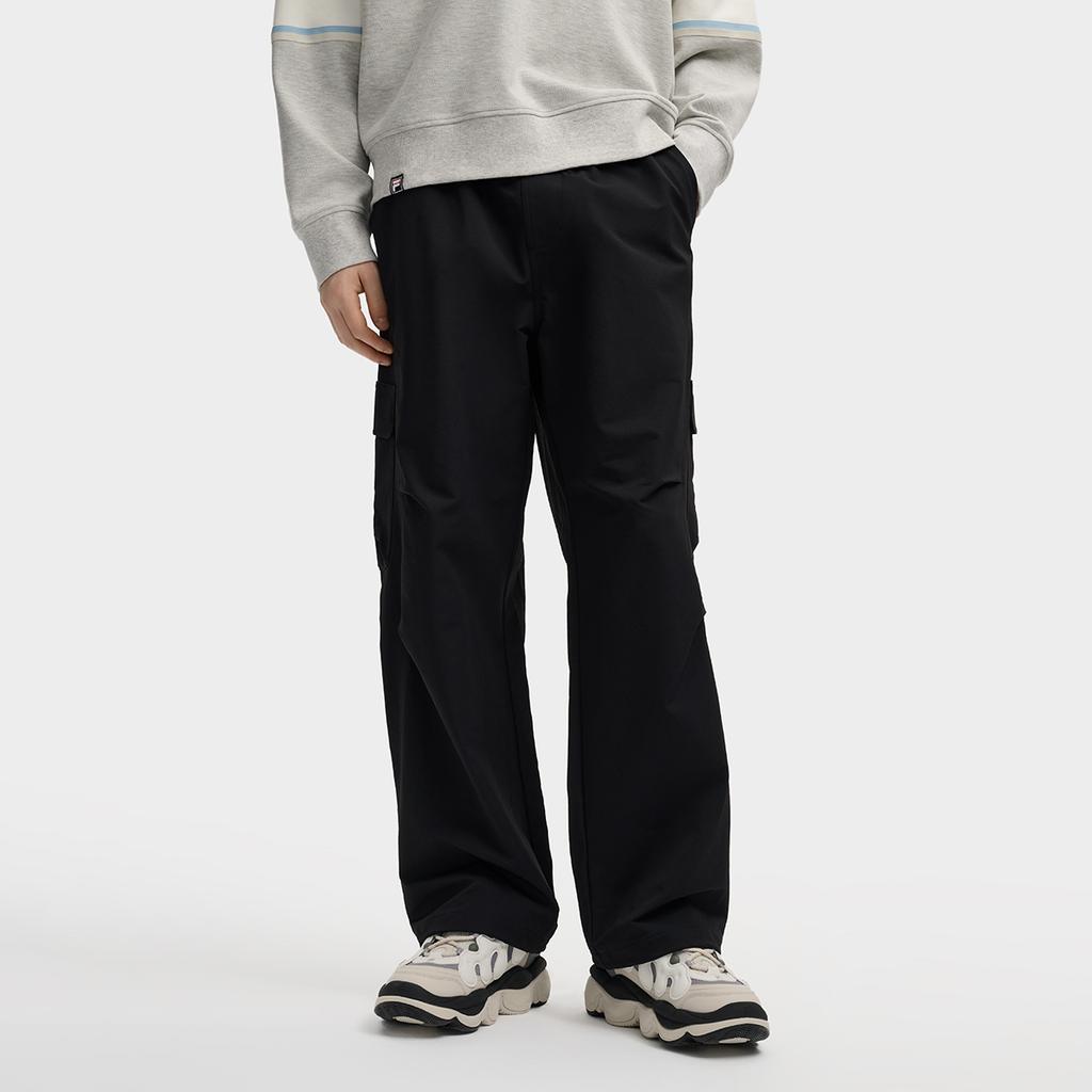 Fila Original Fashion Classic Retro Loose Woven Casual Pants Men Pants Black F11M549802FBK