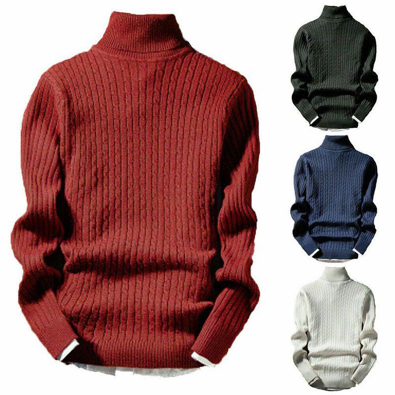 Men's Winter Slim Turtleneck Pullover Sweater For Casual Stylish Looks