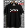 HARDCORE Herren Gabber Grafik T-Shirt - Schwarz mit Weißem Logo Streetwear T-Shirt | Atmungsaktive Passform | Unisex Lässiges Kurzarm Rundhals | Ganzjahres
