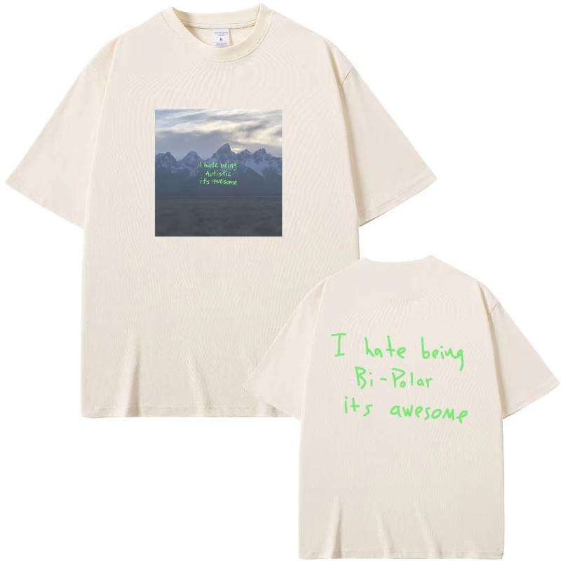

Rapper Kanye West Vultures I Hate Beiug Bi Polar Its Awesome Album Graphic Tshirt Unisex Women Hip Hop Oversized Crewneck T Shirts S