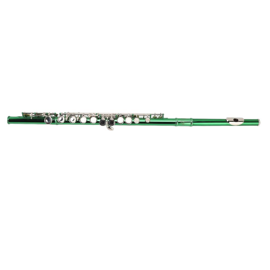C Flute 16 Key White Copper C Flute Set with Cleaning Tools Portable Bag for Beginners Students