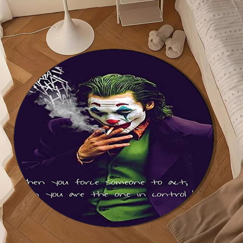 Jo-ker's Masked Faces Round Rug for Livingroom,Bedroom, Palyroom, Chair Rug, Area Rug, Circle Carpet, Large Size Fan Christmas Gift