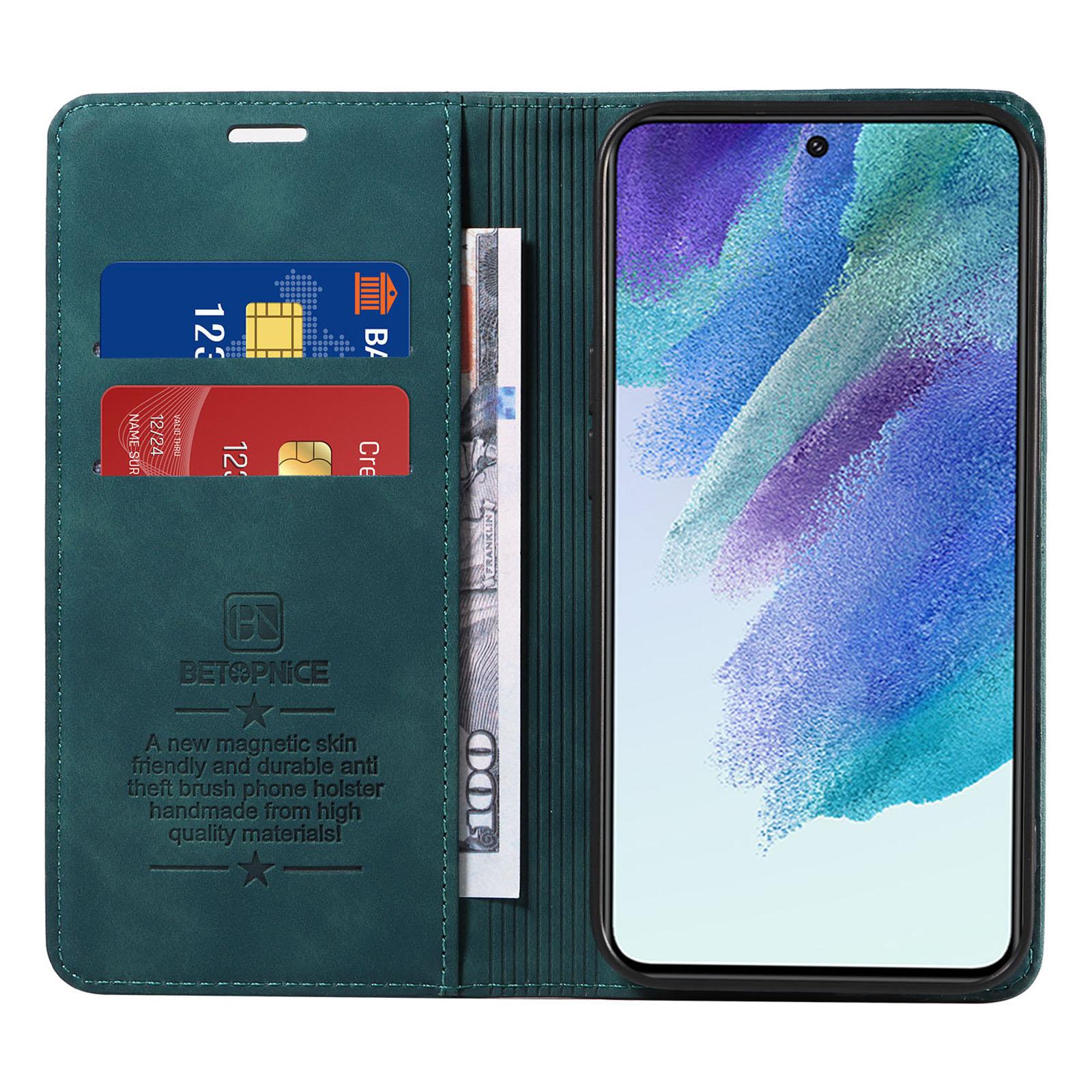 

BETOPNICE 003 For Samsung Galaxy A52 4G/A52s 5G/A52 5G RFID Blocking Flip Cover Wallet PU Leather Stand Phone Case Shell Pink