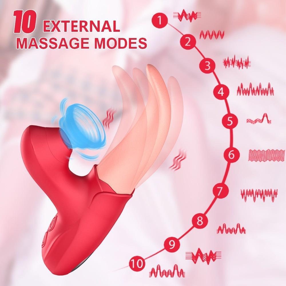 Women's Multi-Frequency Tongue-Licking and Suction Vibrator