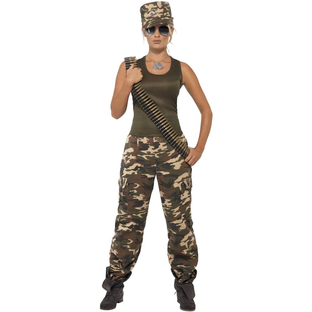 Smiffys Womens/Ladies Deluxe Camo Costume Set