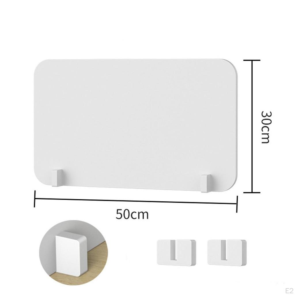 Desk Divider Panel with Clamps for Computer Workspaces Freestanding Shield