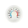 Round Plastic Thermometer for Windows and Doors - Simple Pointer Design for Indoor/Outdoor Use