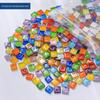 450pcs 1cm Colorful Crystal Glass Mosaic Tiles for Creative DIY Children's Art