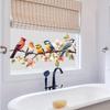 PVC Cute Adorable Bird Static Cling Window Sticker Removable Self-Adhesive for Kitchen Living Room Glass Home Decor Art
