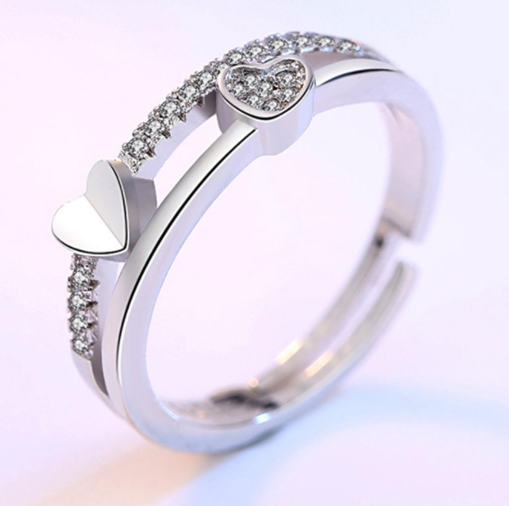 925 Sterling Silber Ring Verstellbar Schlichtheit Für Frauen Mode Exquisit Studentin Freundin Schmuck Zubehör Hochzeitsparty