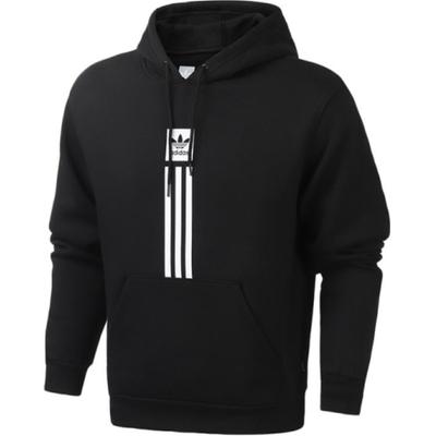 adidas Originálne mikiny s potlačou loga Solid Pillar Pánske topy Čierna EC7322