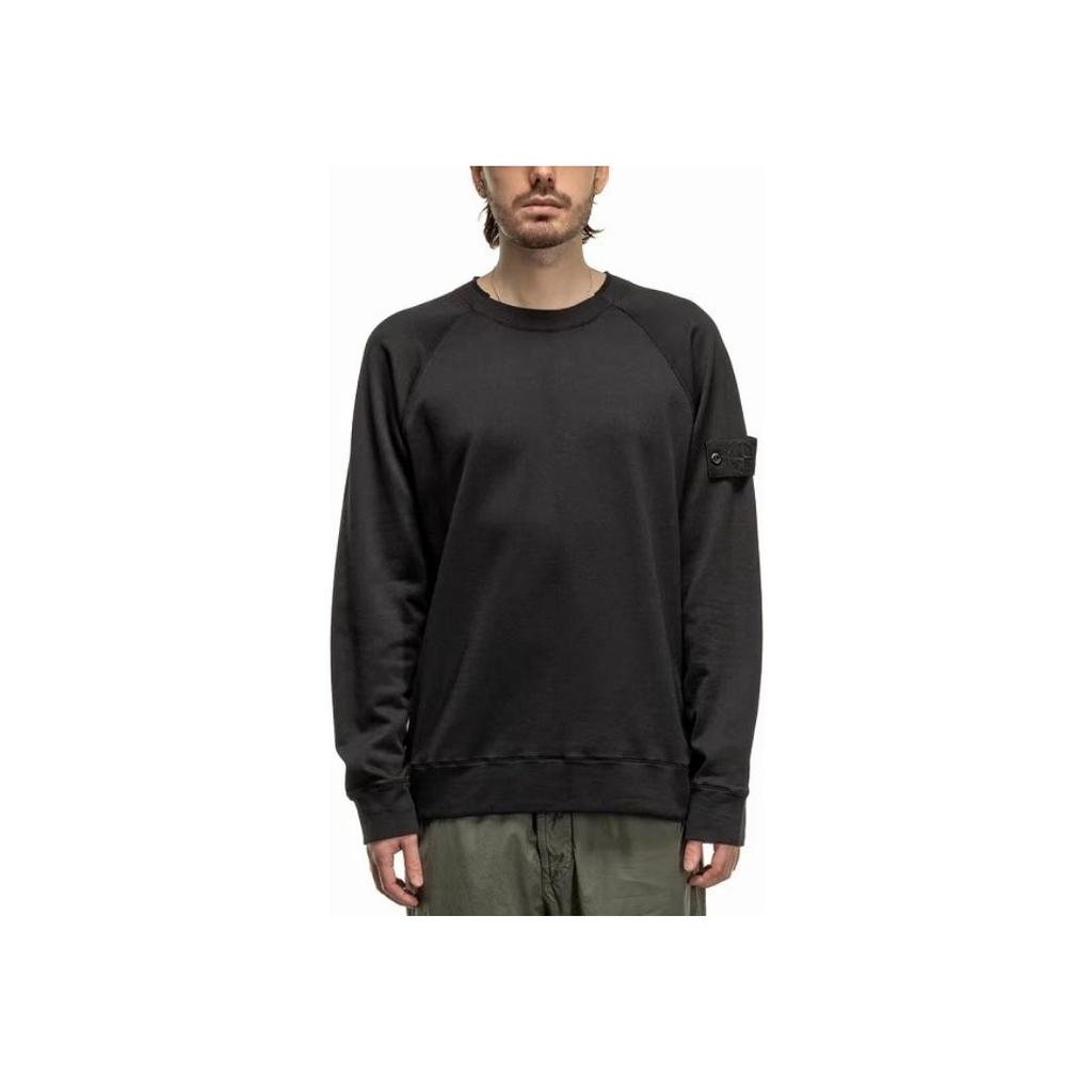 STONE ISLAND Ghost Crewneck Sweatshirt Black Men Streetwear 8015654F3-V0029