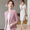 Women's Mid-Sleeve Professional Suit Dress Set