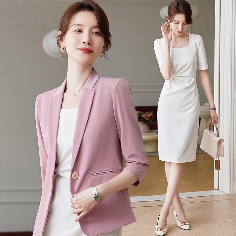 

Женский профессиональный костюм-платье с рукавами средней длины M