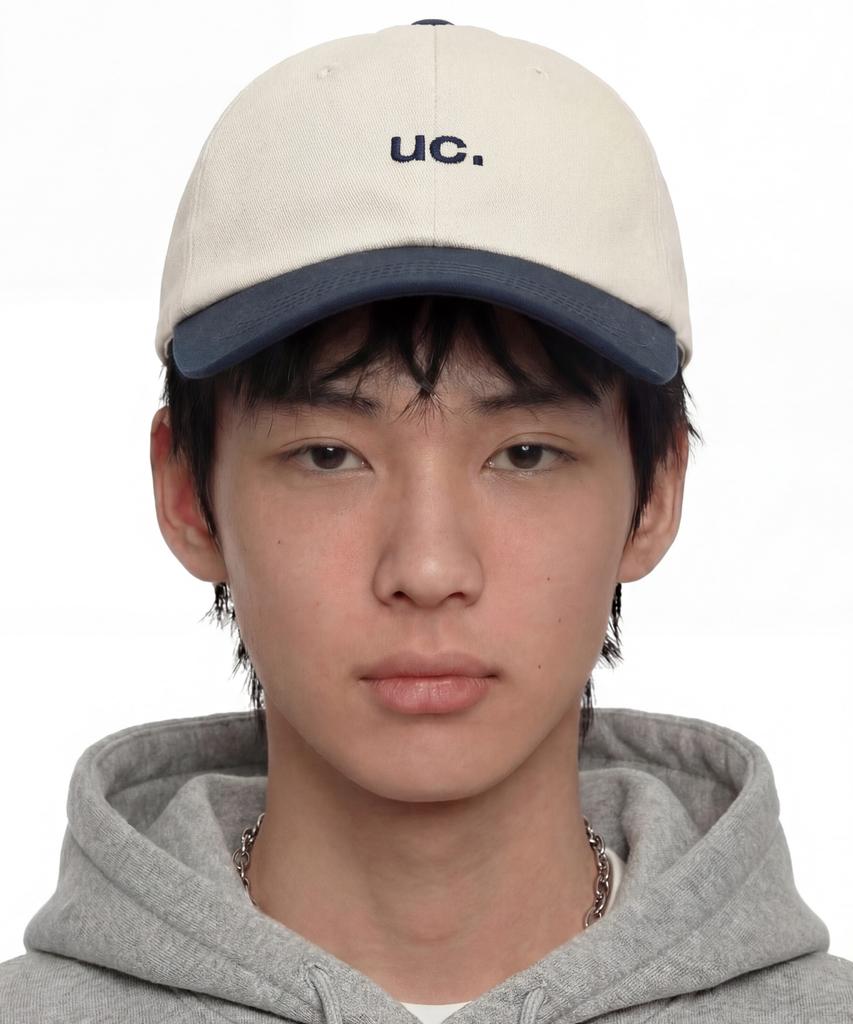 Eondeokeonteulol Cotton Color Block Ball Cap Uc / Authentic Bb / Navy