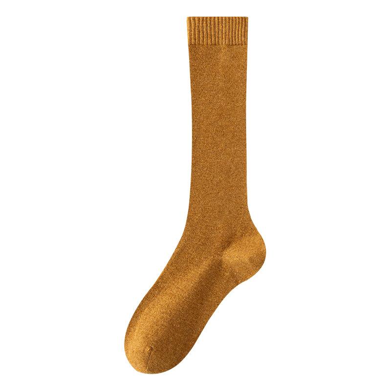 Wool Socks for Women, Thickened with Fleece, Warm and Super Soft, Autumn and Winter Double-needle Boneless Calf Socks