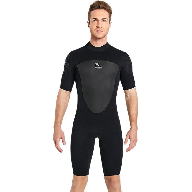 Pánský potápěčský oblek 2mm Jednodílný Krátký rukáv Tepelný Surfing Snorkeling Odolný proti chladu Plavecké spodní prádlo