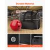 SucceBuy Bowlingkugel Tasche 2 Bälle Vier Rollen Bowling Tasche Mit Separatem Fach für Schuhe Ausziehbarer Griff Erweitert