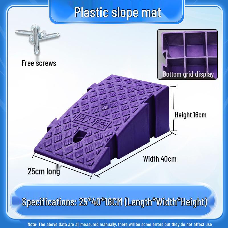 Home Car Step Threshold Mat - Plastic Curb Ramp
