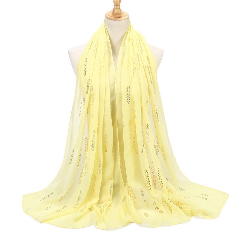 New  Summer Elegant Women Silk Scarf Beach Wrap Shawl Sparkly Gold Print Sunscreen Bandana Hijab Mujer Scarve Pareo Foulard