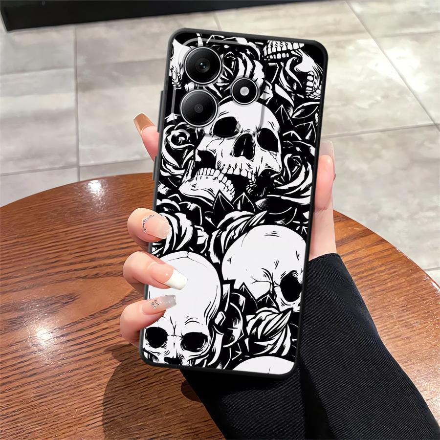 

Creative Innovation Skull Case for Xiaomi Redmi Note 11S 11 13 12 Pro Plus 10 9 8 Pro 9s 10S 12S Soft Back Phone Cover Redmi Note 13 5G